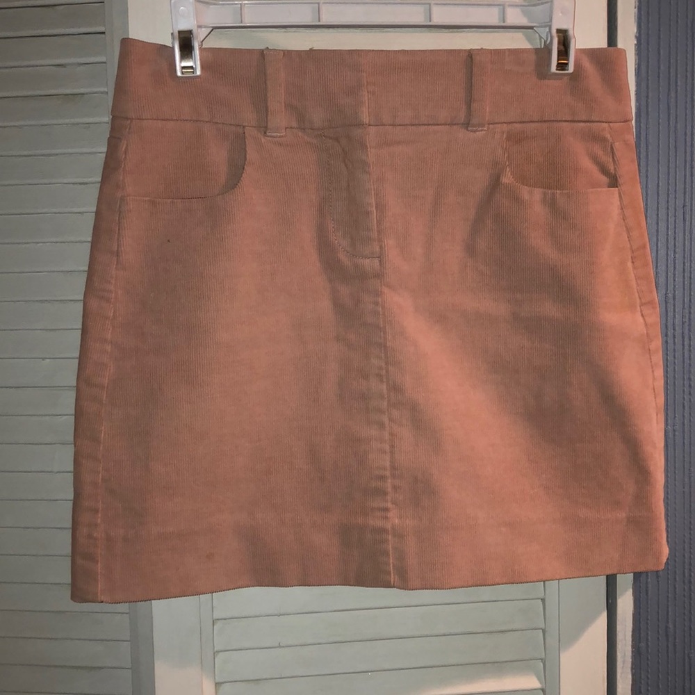 J Crew Tan Corduroy Pencil Skirt